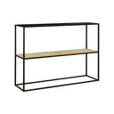 Interiors by Premier Console Table Depok Black/Rattan image 0
