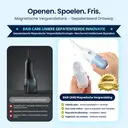 [Summer Deals - Gratis Volgende Dag Levering] BAIR CARE V6 Draagbare Pocket Waterflosser met Innovatieve Magnetische Tank, Druksproeimodus, 30 Dagen Batterijduur, USB Oplaadbaar, IPX7 Waterdicht, Ideaal voor Reizen, Thuis & Dagelijkse Mondverzorging image 3