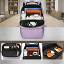 Laptop Backpack for Women， School Backpack Bag 15.6 Inch Lightweight for Travel Work With USB Charging Port Waterproof， Anti theft Rucksack Girls Ladies for University College Large， Purple， New Year Sale ， Top gift picks image 2