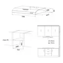 Ciarra Slimline 60cm Cooker Hood for Cabinet Mounting – Stainless Steel Housing, Compact Build, Dual Venting Option, Push-Button Control image 5