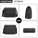 Kono Messenger Bags, Men's Canvas Shoulder Bag Retro Laptop Briefcase with Multiple Pockets for School Travel Business, Fits for 13 Inch Laptop image 2