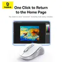 OS-Baseus F02 Ergonomic Wireless Mouse 2.4G Single Moon White image 7