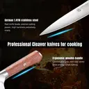 YOTSUBA 13cm Chef's Knife | High-Carbon Steel Ultra-Sharp Blade (Rockwell Hardness 56, 14° Blade) | Rosewood Handle | Hand-Forged Kitchen Cutlery image 2