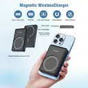 DigiEra Magnetic Wireless Power Bank 5000mAh, 20W Fast Charging Portable Charger with MagSafe Compatibility, Magnetic Portable SSD Mode, USB-C Input/Output, Compact Backup Battery for iPhone image 1