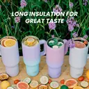 Bottle Bottle Stainless Steel Vacuum Travel Tumbler with Handle and Straw, 40 fl oz, Green image 7