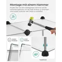 SONGMICS Outdoor-Haltungskasten mit Bodenplatten, Spielbox, Haltungskasten für Meerschweinchen, Hamster, Kaninchen und Igel, aus Kunststoff, 143 x 73 x 46 cm, Weiß, Modell LPC02W image 5
