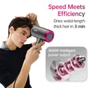 CONFU high-power hair dryer 3127 gray, 2W speed, high concentration negative ion maintenance, 1800W power, 1 nozzle image 4