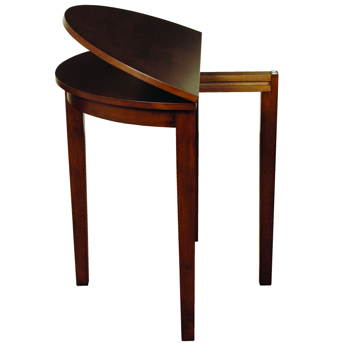 Dining & Console Table Hanover Round/Half Moon Extendable Walnut D:90cm image 3