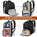 17Inch Insulated Cooler Lunch Backpack For Men With USB Charging Port， Water Resistant Laptop Backpack image 4