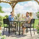 Outsunny Rocking Sun Lounger, Garden Rocking Chair Zero Gravity Lounge Chair, Outdoor Patio Recliner with Padded Pillow and Steel Frame, Black image 8