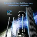 Airmate ultraleiser Turmventilator, Turbo-Luftzirkulationsventilator, 65° Weitoszillation, 11,89m Fernluftzufuhr, bürstenloser DC-Motor, 12 Windstufen, 3 Modi & 12H-Timer, schlanker Standventilator mit Fernbedienung für Schlafzimmer Büro image 3