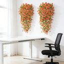 4Pcs 29.5in/75cmArtificial Flowers for Outdoors,Fake Plant Spring Summer Decor, No Fade Faux Flower for Front Door Porch Planter Patio Yard Garden(orange) image 0