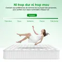 GTIMEX Matelas, Matelas à ressorts 7 zones, 140 x 190 cm, 22 cm de haut, H3, Matelas orthopédique, Avec drap-housse, Matière respirante, Pour enfants et adultes image 4