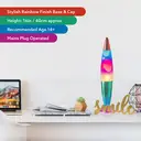 GLOBAL GIZMOS Lava Lamp Rocket Rainbow Multicolour image 4