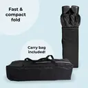 My Babiie Black Quilted Travel Cot image 2