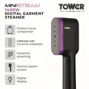 Tower Ceraglide Handheld Garment Steamer with Ceramic Soleplate, 1400W - Black and Lilac, T22038LIL image 1