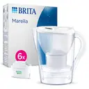 Brita Marella Wasserfilterkanne Weiß 2,4 L - inklusive 6 MAXTRA PRO Filtern - passt in die Kühlschranktür image 0