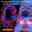 Vivreal Solar-LED-Lichterkette mit Kupferdraht, 2er-Set, 12 m (39,4 ft), 120 LEDs, Mehrfarbig, wasserdicht, für Garten, Terrasse und Feiertagsdeko, Neujahr-Action, Top-Geschenkideen image 1