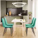 Vida Designs Dining Chairs Luton Quilted Green 2pcs image 3