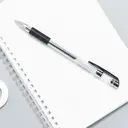 M&G Q7 Gel Pens, 12 Pack Black Ink Gel Pens, 0.5 mm Fine Point, Quick Dry, Smooth Writing Gel Ink Pens with Soft Anti-Slip Grip and Cap for Office and School image 1