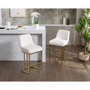 chairus Bar Stools Set of 2 Velvet Counter Chairs with Backrest Breakfast Bar Stools for Kitchen image 7