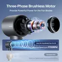 JISULIFE Pro1S Turbo ventilateur portable à écran LED - Noir image 2