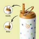 Bottle Bottle 700ml Stainless Steel Insulated Sports Water Bottle with Straw, Lid & Handle (Stellar Pop) image 3