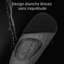 SUNLUXY JMY-05 Brosse de nettoyage pour le visage avec écran d'affichage grand format pour la puissance et le mode, fonctions nettoyage, massage, soin des yeux et compresse chaude tout-en-un - Noir image 5