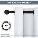 PONY DANCE Blackout Curtains with Eyelet, 1 Panel W140 x L220cm (W55 x L87inch), Greyish White image 7