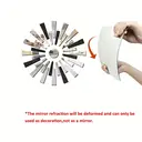 33pcs PVC mirror stickers with black and silver lines for living room decoration image 7