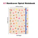 Jubiluu Carnet ligné A5 à spirales et couverture rigide - Étoiles multicolores image 2