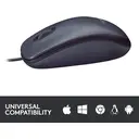 Logitech B100 Wired USB Mouse, 3-button, Optical Tracking, Ambidextrous PC / Mac / Laptop - Black image 2