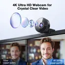 EMEET 4K Webcam with Autofocus, Noise Reduction Mic, Privacy Cover, Plug & Play，E3133 image 1