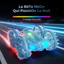 Voiture jouet télécommandée Tokky Entièrement étanche à l'eau Transmission intégrale Rotation à 360° Lumières colorées Chargement USB Amphibie QX014 image 5