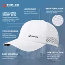 TOP-EX Casquette respirante en mesh, séchage rapide, effet rafraîchissant taille M/L - Blanc image 2