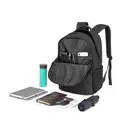 Travel Laptop Backpack with USB Charging Port, Water Resistant Business Work Computer Bag, Casual Daypack Schoolbag Rucksack for Women Men, Fits 15.6-inch Laptop, Lightweight Durable Daily Backpack Black image 4