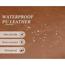 Ensemble de 2 tabourets de bar en cuir PU pivotant pour cuisine et petit-déjeuner, tabouret de comptoir moderne réglable (marron) image 3