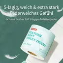 ochama Federweiches Toilettenpapier, Fünf-lagige Verstärkte Rollen mit Kern, Rollen Toilettenpapier, Badezimmerpapier, 200g * 27 Rollen, Familienpackung image 3