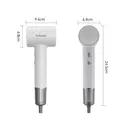 Huikeda High-Speed Hair Dryer, 110,000 R/PM Ionic Blow Dryer with Brushless Motor, 1500W Fast Drying with 360° Magnetic Nozzle, Intelligent Temperature Control for travel & Home, Ultra-Lightweight  image 9