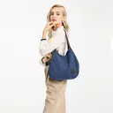 Kono Canvas Shoulder Tote Bag, Vintage Hobo Handbag for Women, Casual Top Handle Bag for Work School Travel Shopping Navy image 6