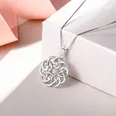 Ever Faith Vintage Good Luck Round Shape Celtic Knot Pendant Necklace image 3