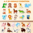 JoyCat Wooden Animal Alphabet Magnets - Large A-Z Fridge Set, 26 Pieces for Toddlers image 1