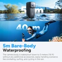 SJCAM C200 Pro 4K Action Camera with 6-Axis EIS Stabilization 1.3 Inch Touch Screen 95 Mins Recording 5m Naked Waterproof 40m with Case Ultra Compact 6.8×3.4×2.7cm 20MP Photo Fast 5GHz WiFi to Phone Slow Motion for Vlogging Motorcycle Outdoor Sports image 5