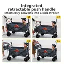 ochama Portable Camping/Outdoor Picnic Cart, Foldable & Collapsible, with Detachable Shade Canopy, 150L Basket Capacity, 300L Load Capacity, 150kg Weight Capacity image 3