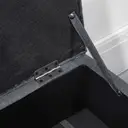 HOMCOM Ottoman Storage Padded Top Charcoal/Natural image 9