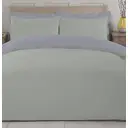 NightComfort Duvet Cover Set Plain Reversible Polycotton Sage/Grey Single image 3