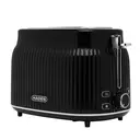 Haden York 2 Slice Toaster, Extra-Wide Slots, Coated Stainless Steel, Black - 211279 image 1