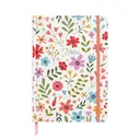 Jubiluu Carnet ligné A5 à couverture rigide texturée avec marque-pages et élastique - Wildflower image 0