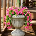 Yuejia Lot de 4 bouquets suspendus de fleurs artificielles en soie liseron rose - 75 cm image 6