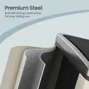 SONGMICSHOME  Triple Compartment Recycling Bin, 3 x 18L Pedal Kitchen Waste Bin, Soft-Close Lids, Steel, for Home, Beige image 7